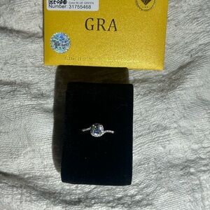 Silver Ring with Green Gemstone